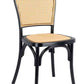 Bent Cane Resin Chair – Black